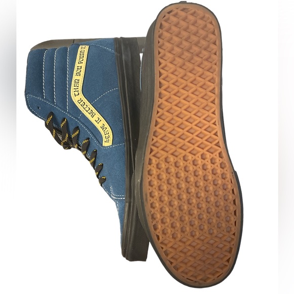 Vans X Parks Project Sk8-Hi Sneakers Teal Blue Leather High Top - Picture 5 of 8